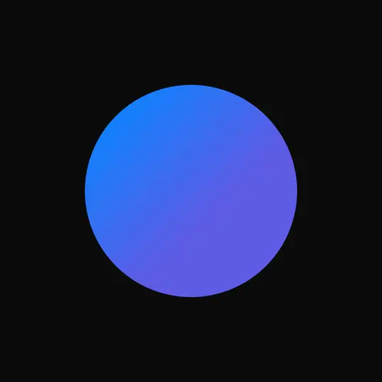 Shape morph: One shape flows into the next, point by point.