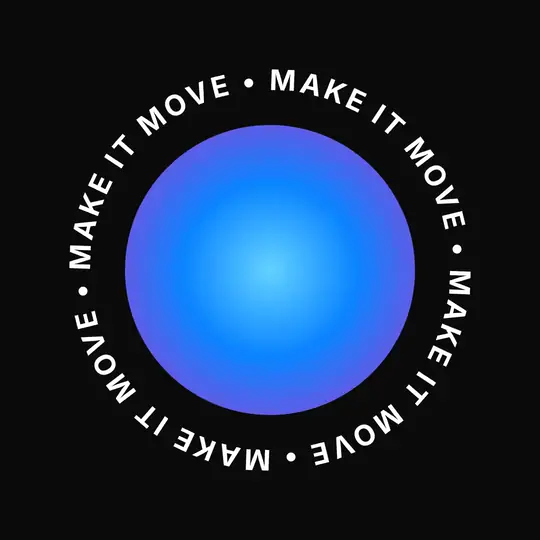 Text on a path: Type runs round a circle without a seam.